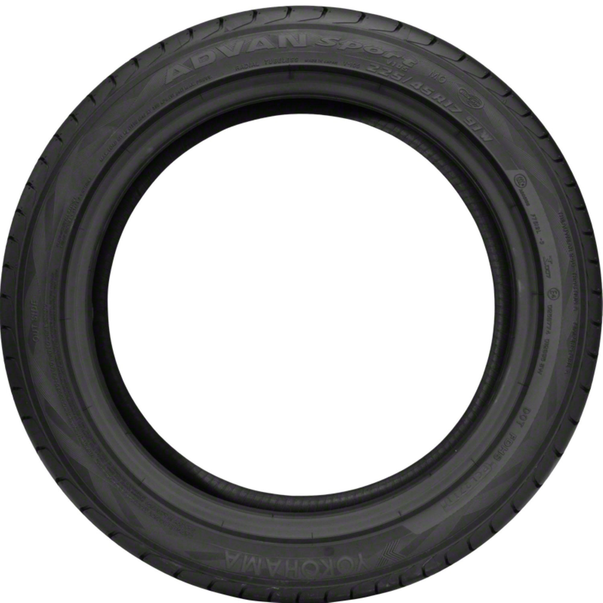 1 New Yokohama Advan Sport V105 - 275/30zr20 Tires 2753020