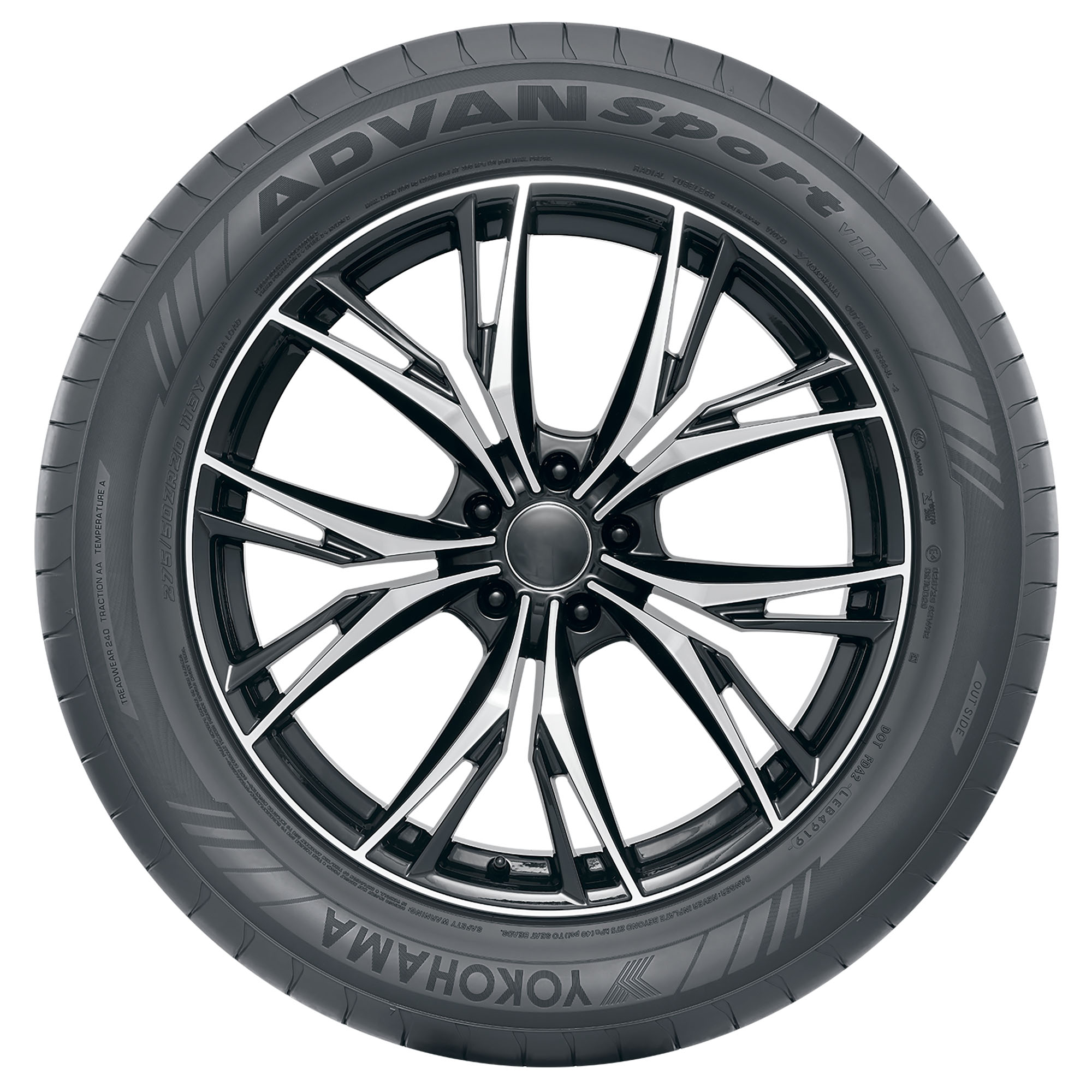 1 New Yokohama Advan Sport V107e - 275/35r23 Tires 2753523 275 35