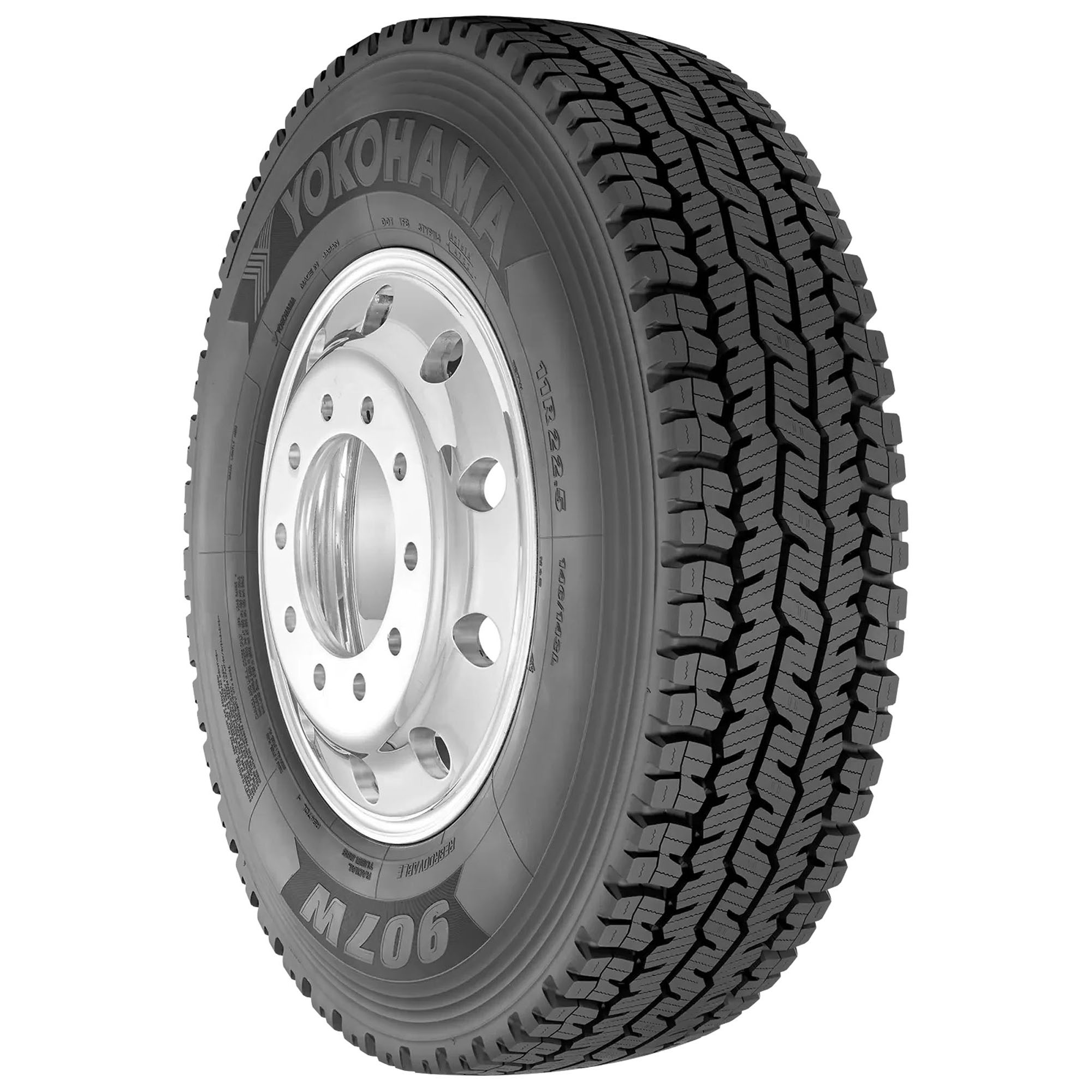 1 New Yokohama 907w - 295/75r22.5 Tires 29575225 295 75 22.5